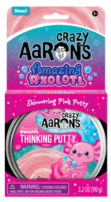Crazy Aaron's - Amazing Axolotl - Full Size 4" Thinking Putty Tin