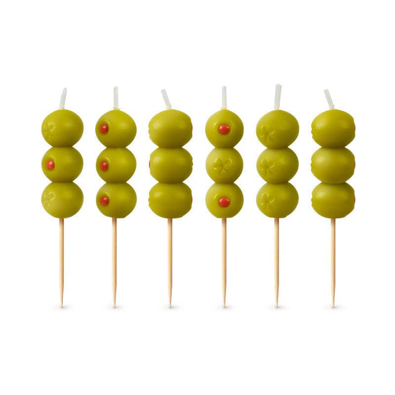 Cocktail Party Olive Candles - Set of 6