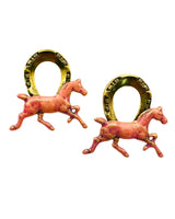 The Pink Reef - Keeneland Horse Earrings