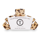 TELETIES - Classic Hair Clip - Large - Blonde Tortoise
