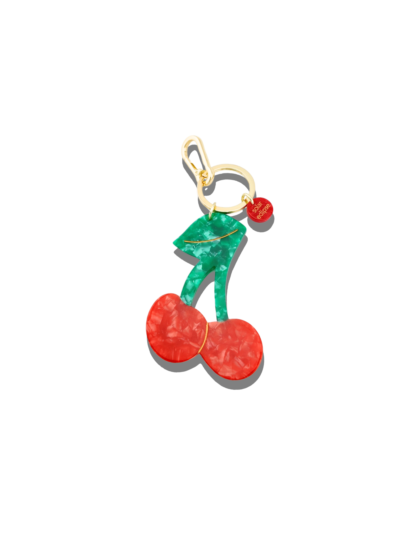 Hand-Painted Cherry Bag Charm & Keychain