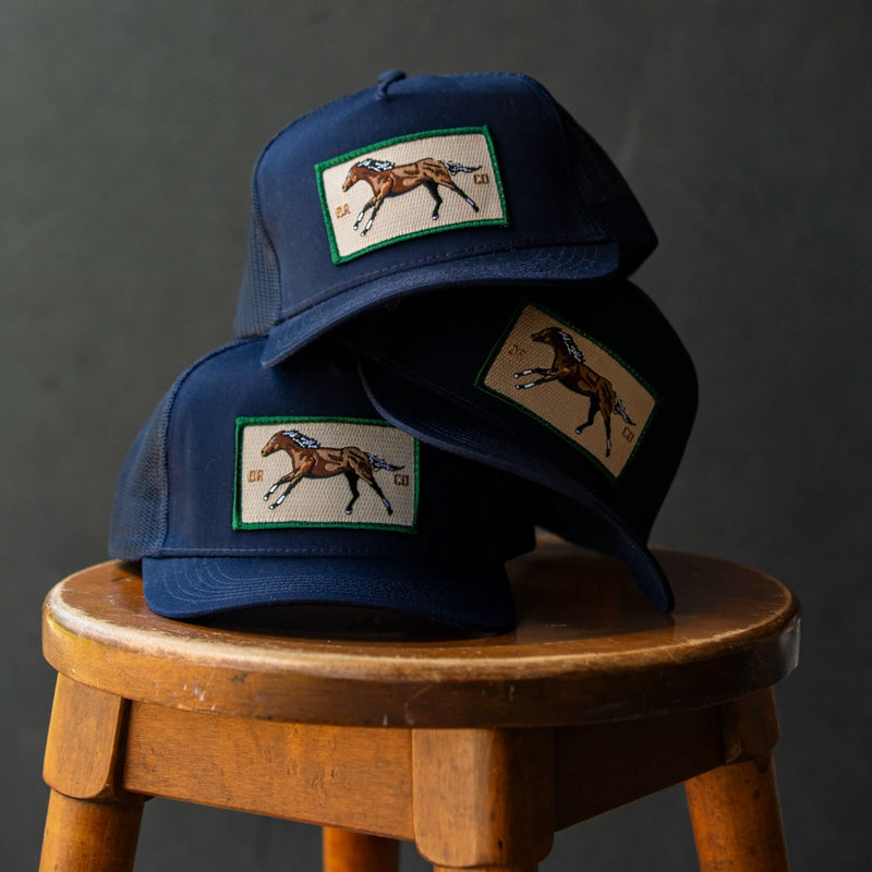 Horse 5 Panel Trucker Navy