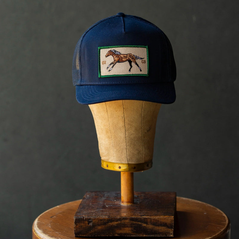 Horse 5 Panel Trucker Navy