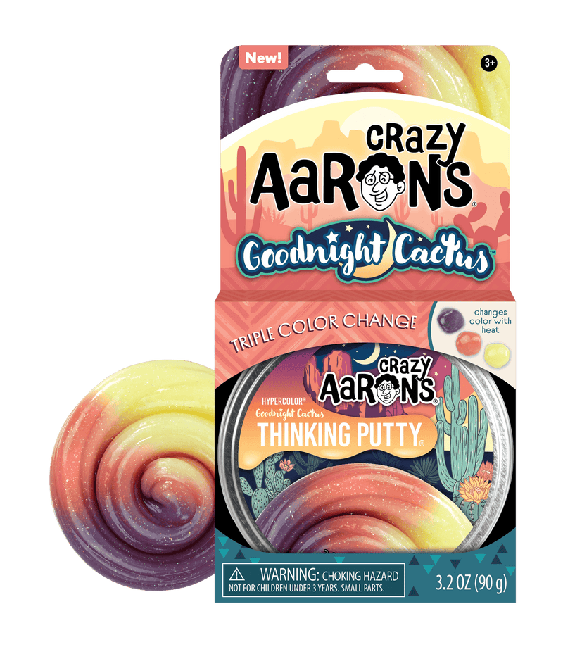 Crazy Aaron's - Goodnight Cactus - 4" Full Size Thinking Putty Tin