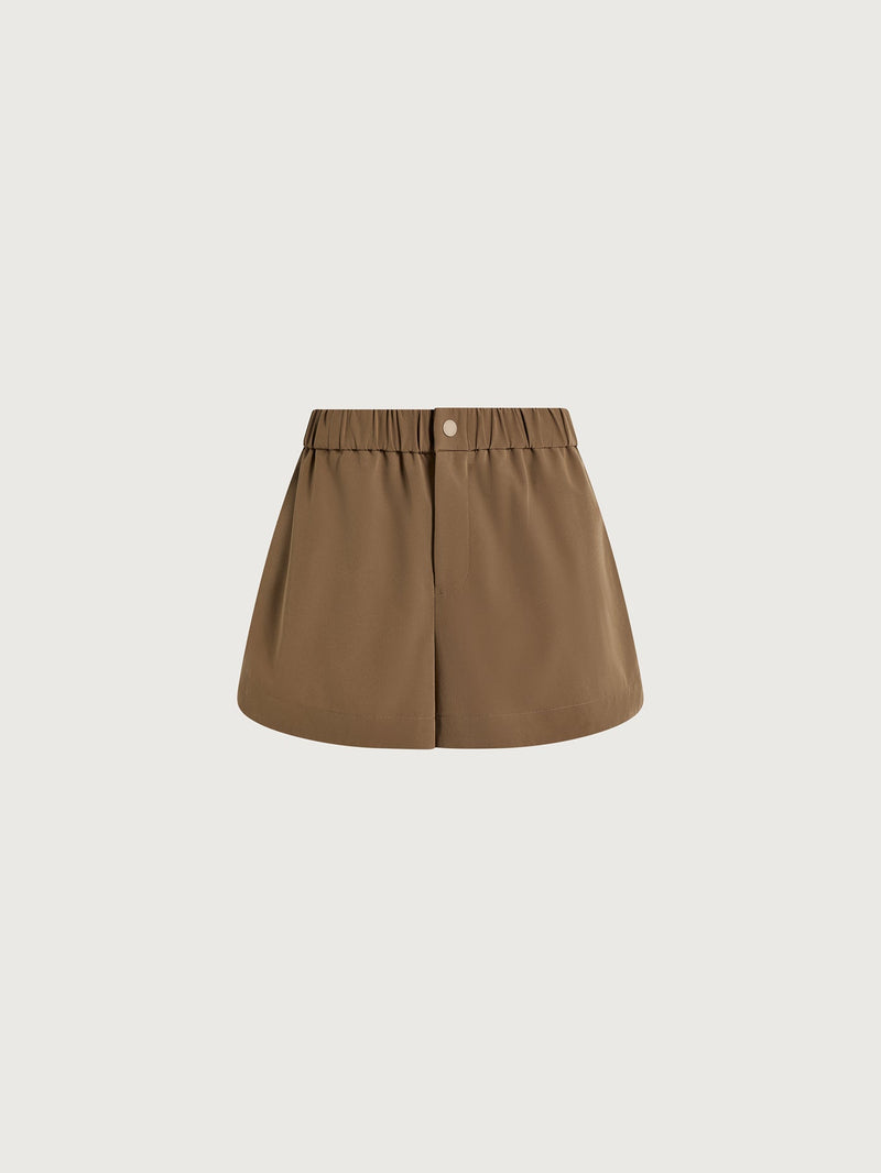 Varley - Nila Mid Rise Short 3.5 - Taupe Stone