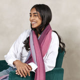 Iris Haze Cashmere Merino Handloom Scarf