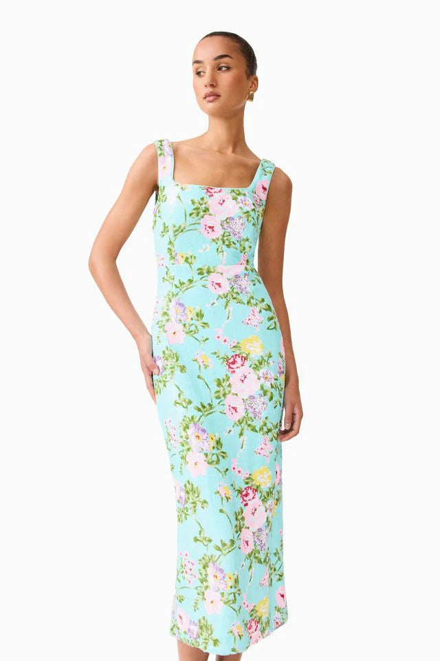 elliatt midi dress Emmeline Sequin - Mint Green - XS Plus Size Short Sleeve The structured bodice with style_id:023040658 Size:US8-UK10-EUR38