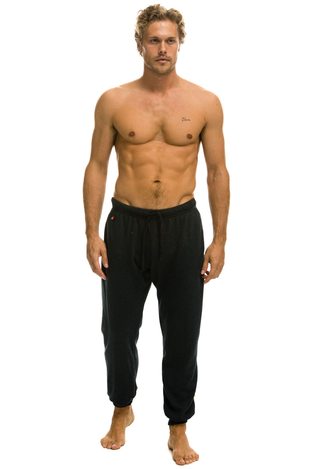 Aviator Nation - Men's 5 Stripe Sweatpants - Charcoal // Grey