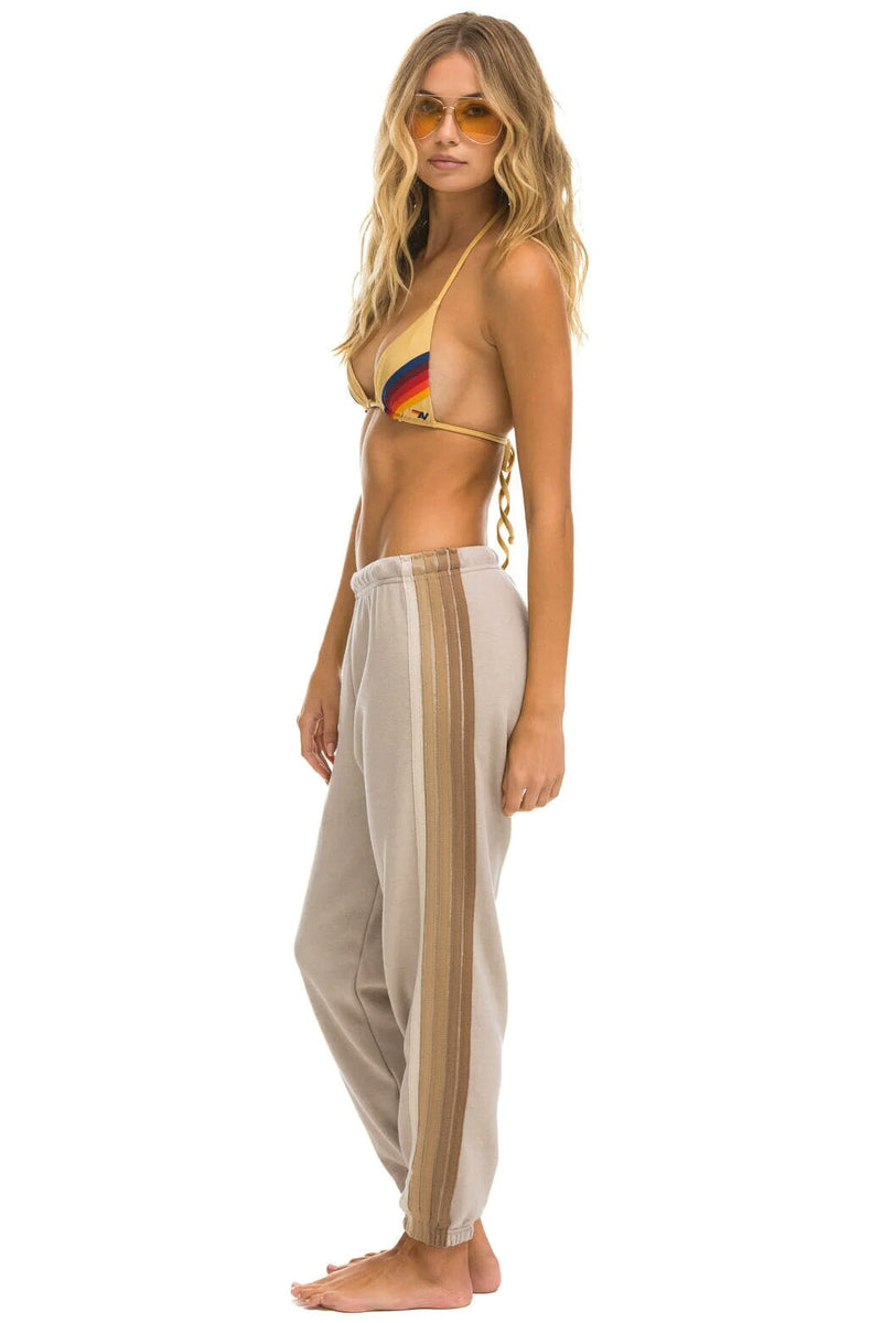Aviator Nation - 5 Stripe Sweatpants - Sand // Tan
