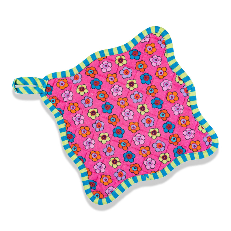 Furbish Studio - Pink Pot Holder & Oven Mitt