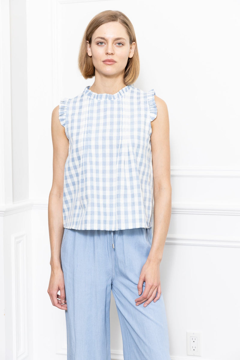 Zero Degree Celcius - Blue White Check Top