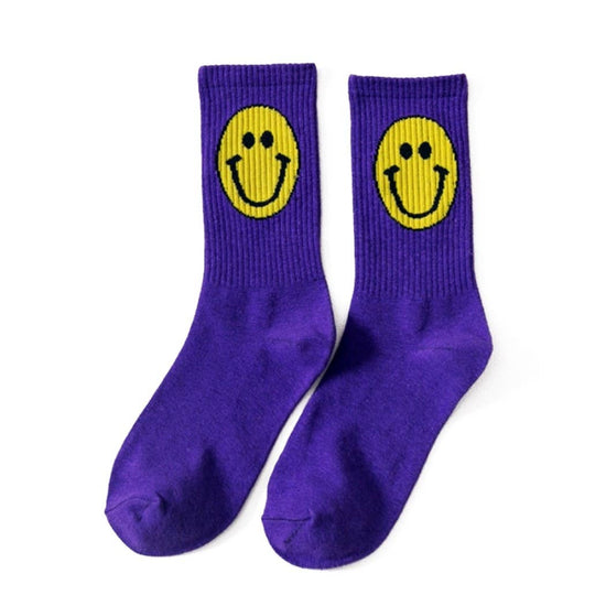 Happy Face Socks, Hot Pink