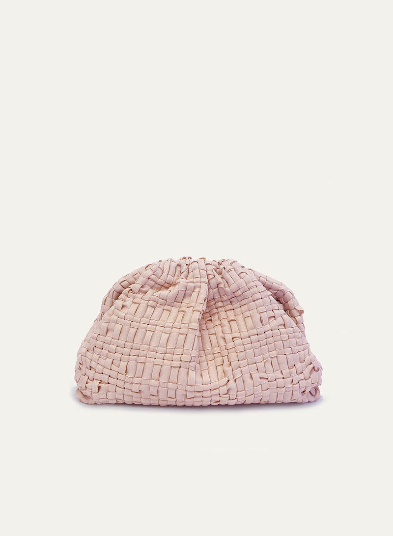 Maria La Rosa - Game Crepe Clutch - Peach
