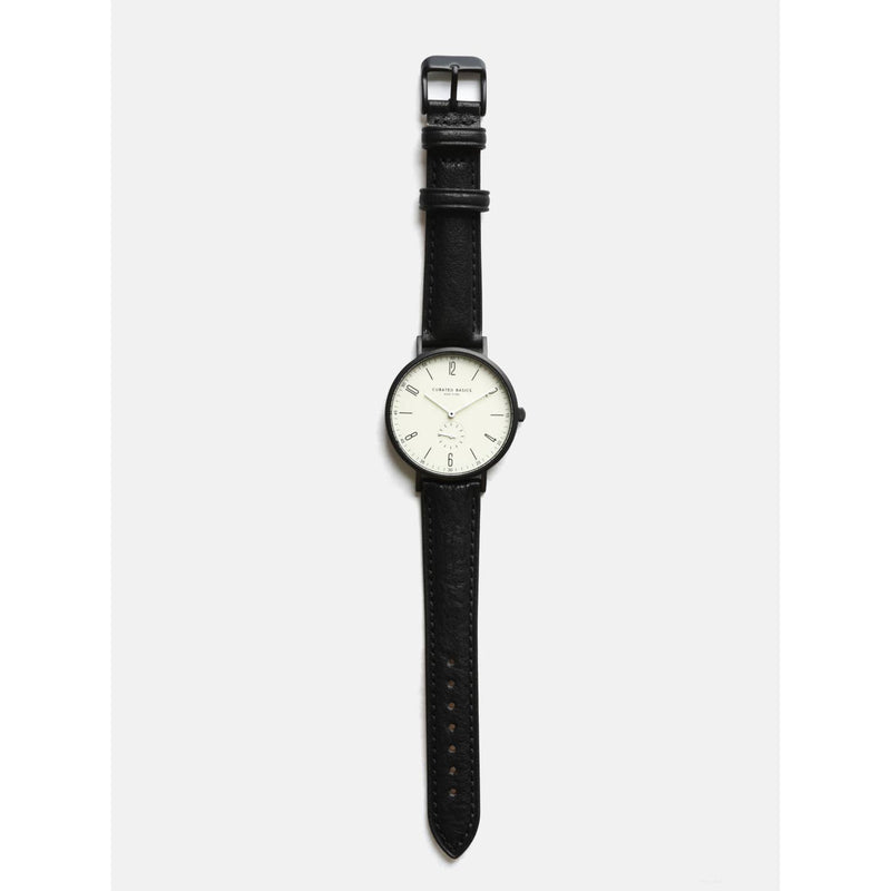 Curated Basics - The Collin Watch - Manila / Black Leather
