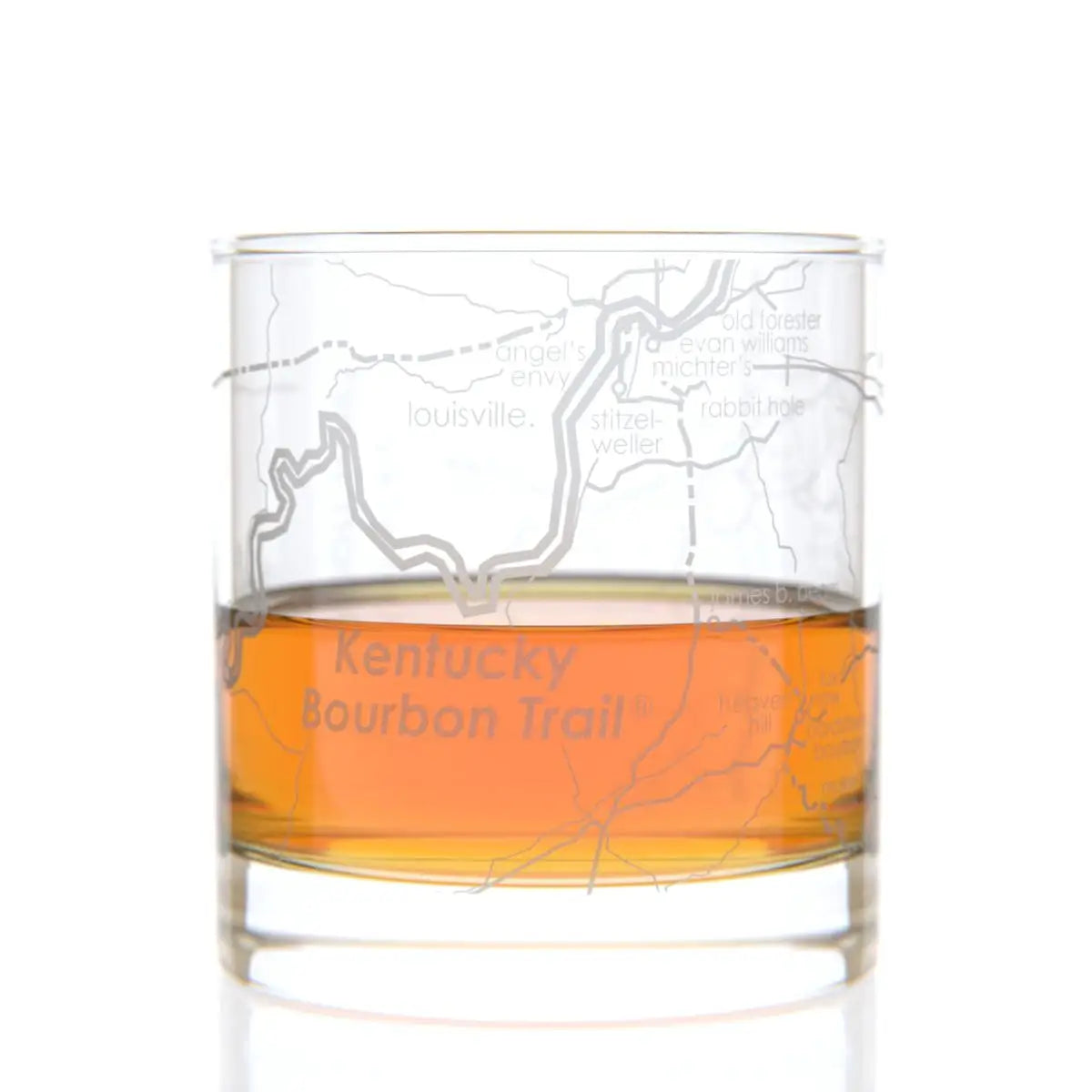 Kentucky Bourbon Trail® Map Rocks Glass