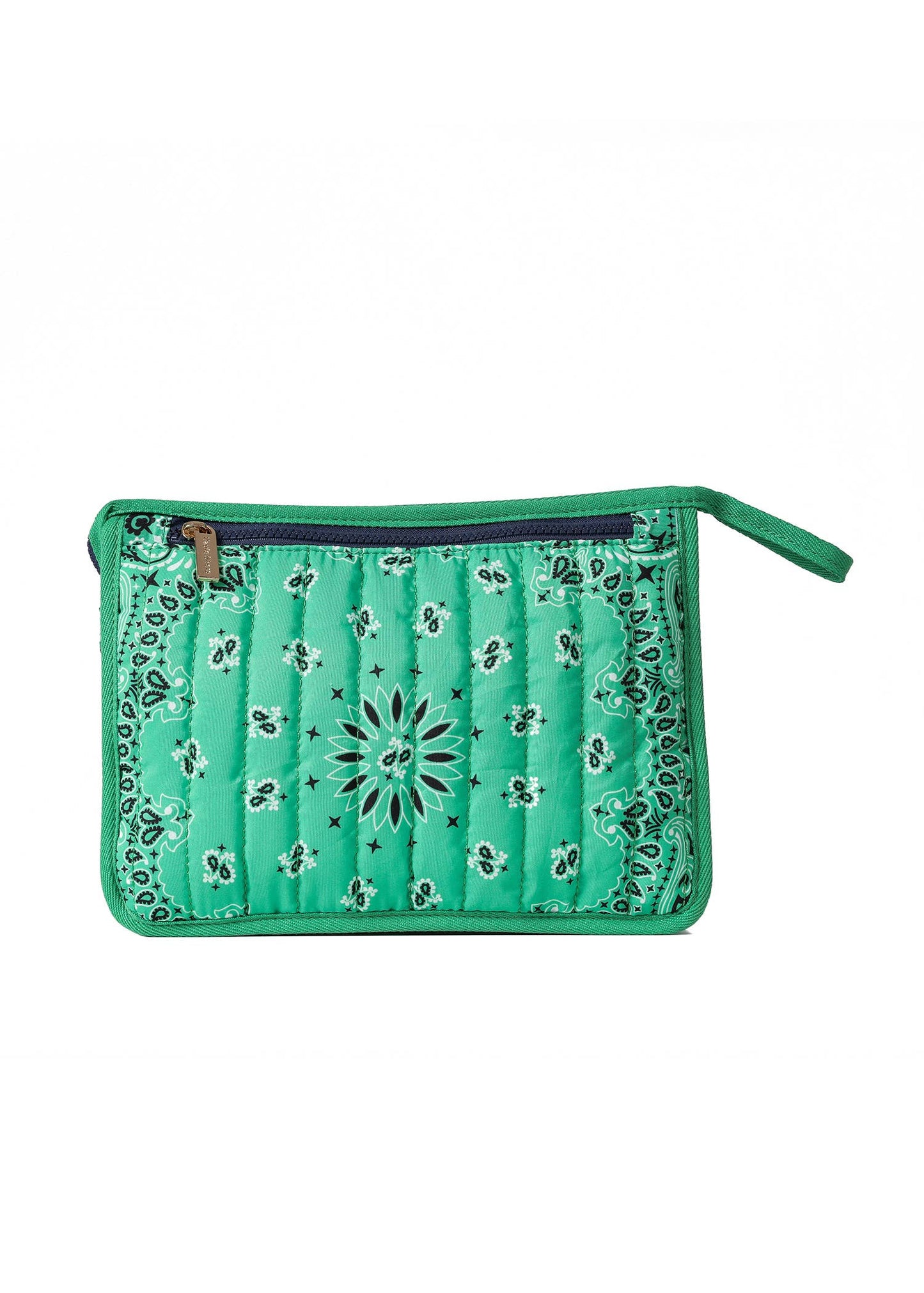 Haute Shore - Bandana Print Pouch -Beau Kelly Green