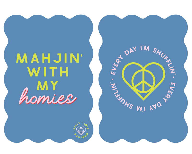 Peace Love Mahjong - Mahjong Tile Shufflers - Set of 2
