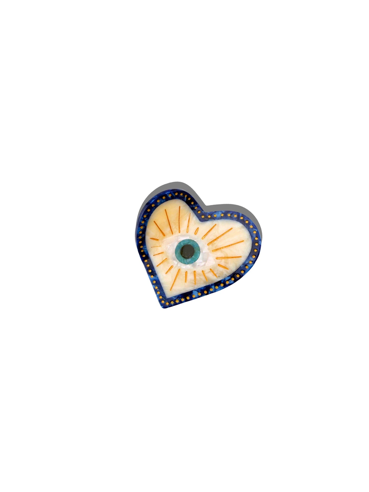 Solar Eclipse - Hand-painted Coastal Lucky Eye Claw Hair Clip | Eco-Friendly