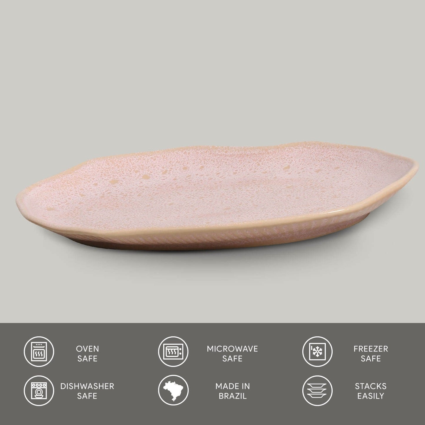 Shallow Bio Oval Platter Medium Set of 4