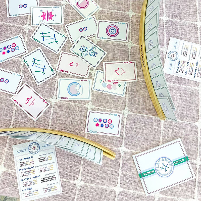 Play Away Cards - First Lines Simplified Mahjong Line Cards for beginners