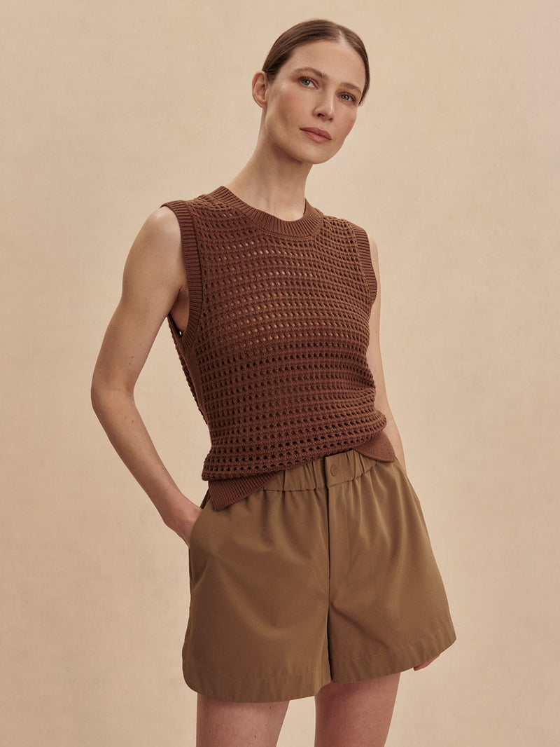 Varley - Nila Mid Rise Short 3.5 - Taupe Stone