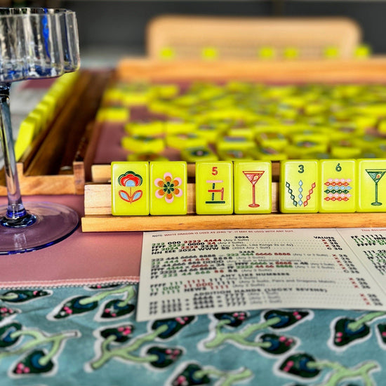 Peace Love Mahjong - Mod Tiles - Chartreuse
