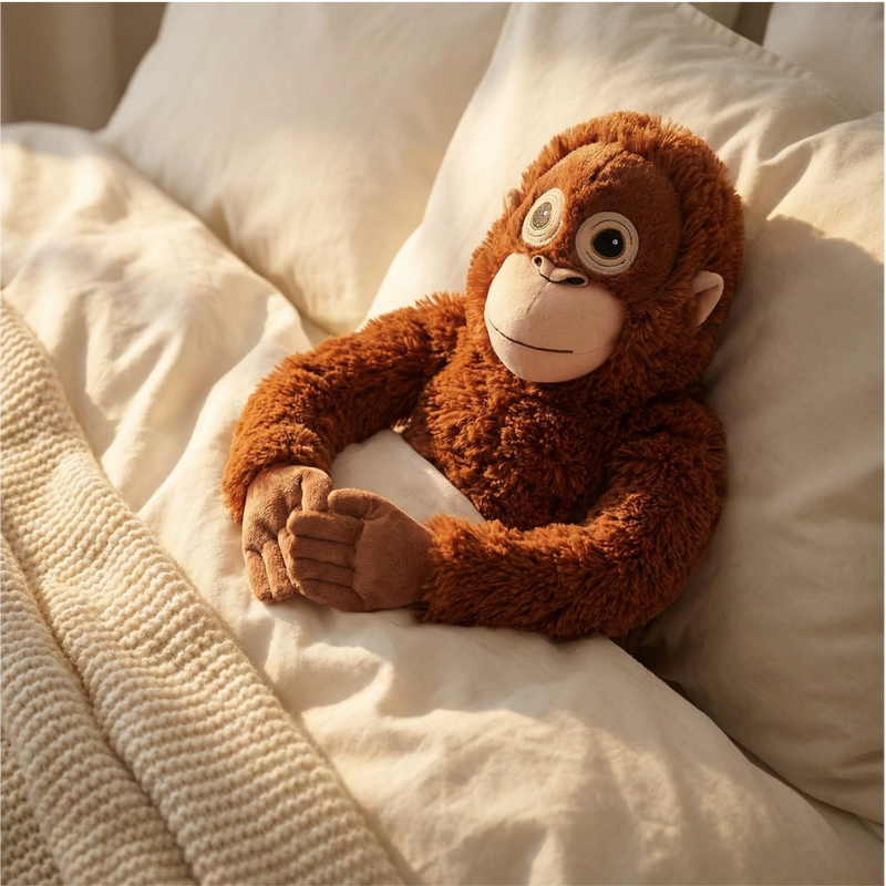 Punch Monkey Orangutan Plush - Huggable Stuffed Animal Toy