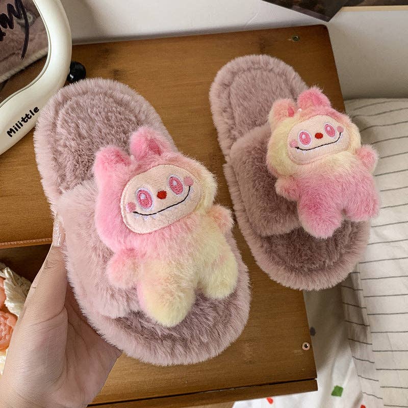 Cute Monster Plush Slippers