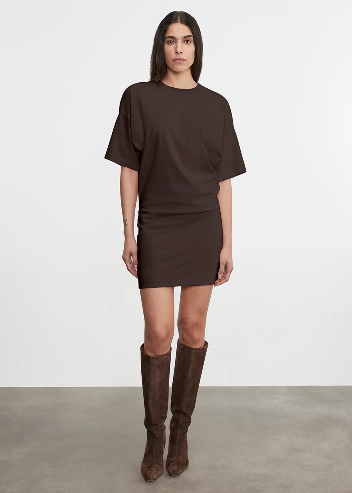 Enza Costa - Short Sleeve Supima Curve Mini Dress