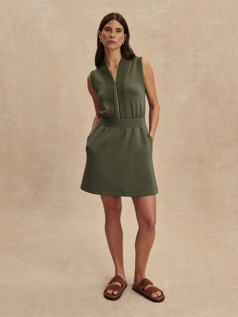 Varley - Polyanna Half Zip Dress - Thyme