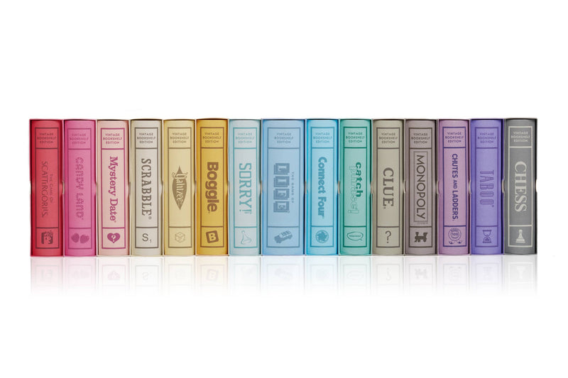 Vintage Bookshelf Classic Board Game Set - 15 Games