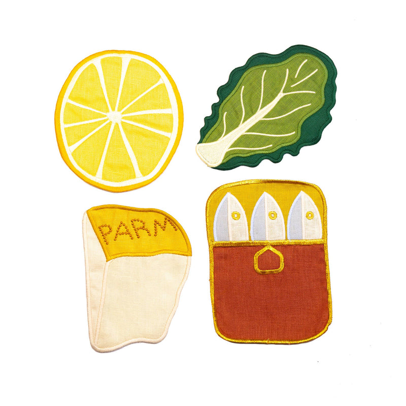 Caesar Salad Cocktail Napkins - Set of 4