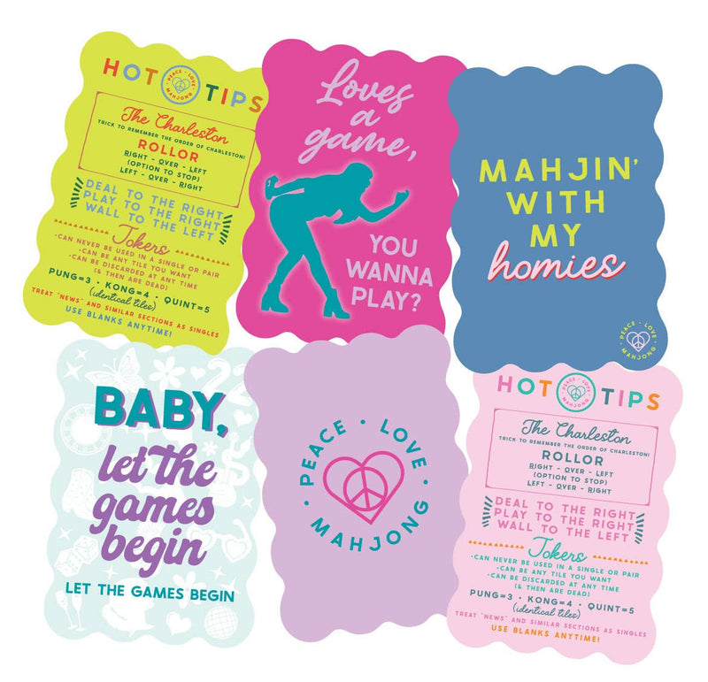 Peace Love Mahjong - Mahjong Tile Shufflers - Set of 2