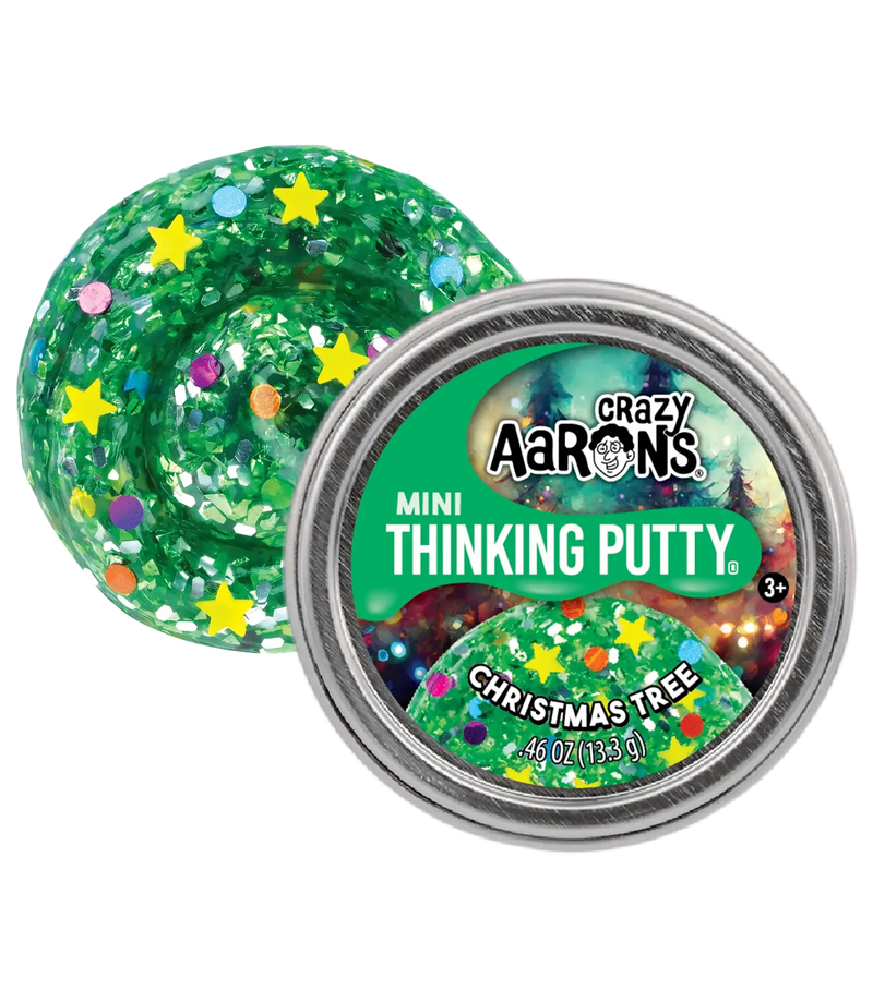 Crazy Aaron's - Mini Christmas Tree - 2" Thinking Putty Tin