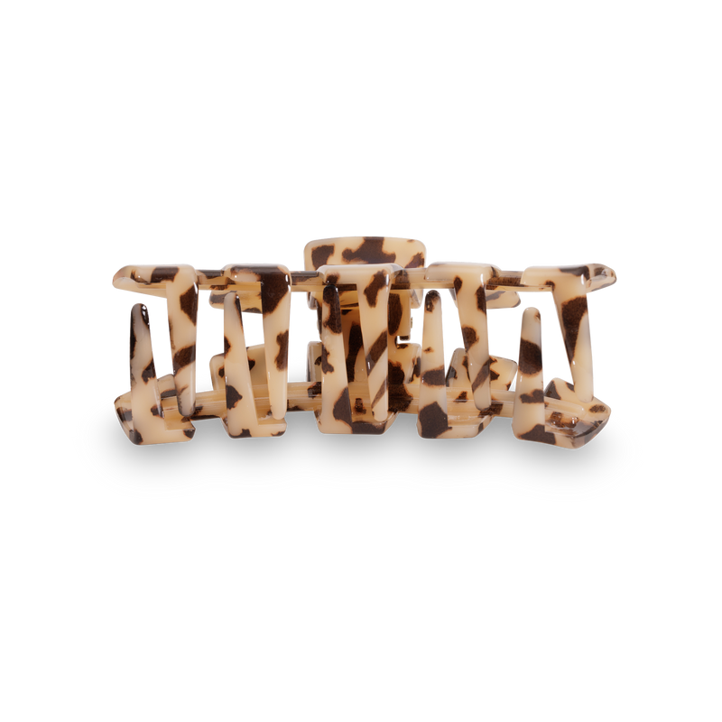 TELETIES - Classic Hair Clip - Large - Blonde Tortoise