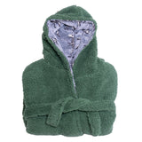 Reversible Glow-in-the-Dark & Sherpa Robe for Kids - Green Dino Bones