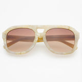 FREYRS Eyewear - Voyager Acetate Oversized Aviator Sunglasses - Gray Pearl