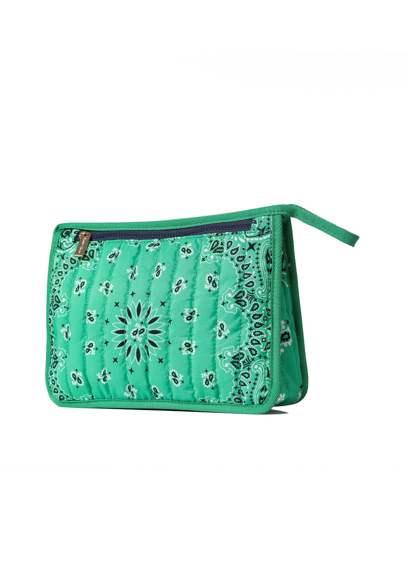 Haute Shore - Bandana Print Pouch -Beau Kelly Green
