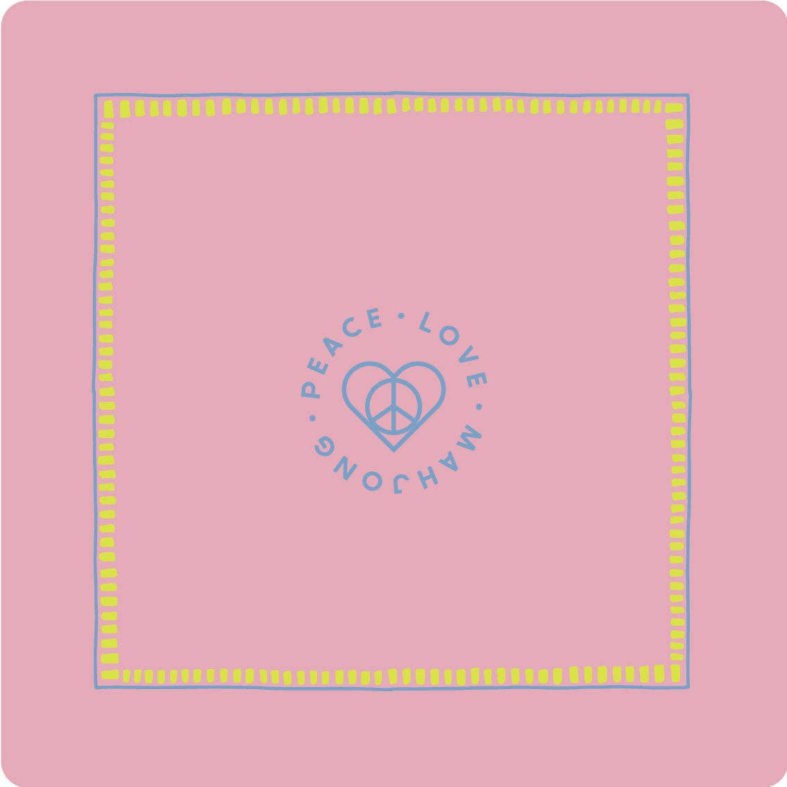 Peace Love Mahjong - Neoprene Mat