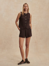 Varley - Atrium High Rise Short 4.5 - Coffee Bean