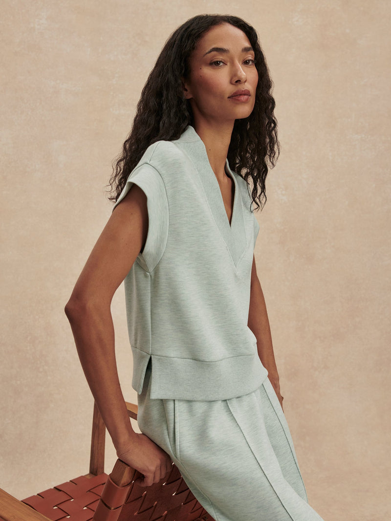 Varley - Gracee V Neck Tank - Mint Green Marl
