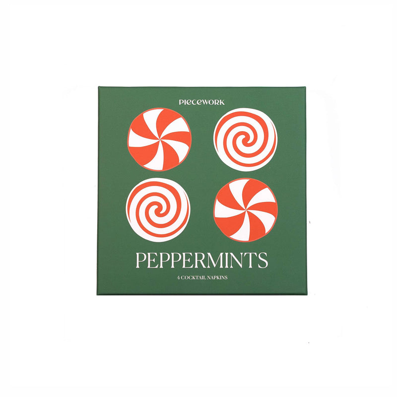 Peppermint Cocktail Napkins - Set of 4