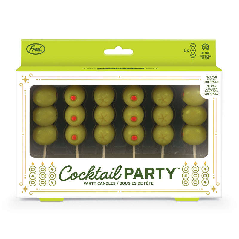 Cocktail Party Olive Candles - Set of 6