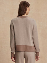 Varley - Philippe Crop Sweat - Taupe Marl/ Ginger Snap