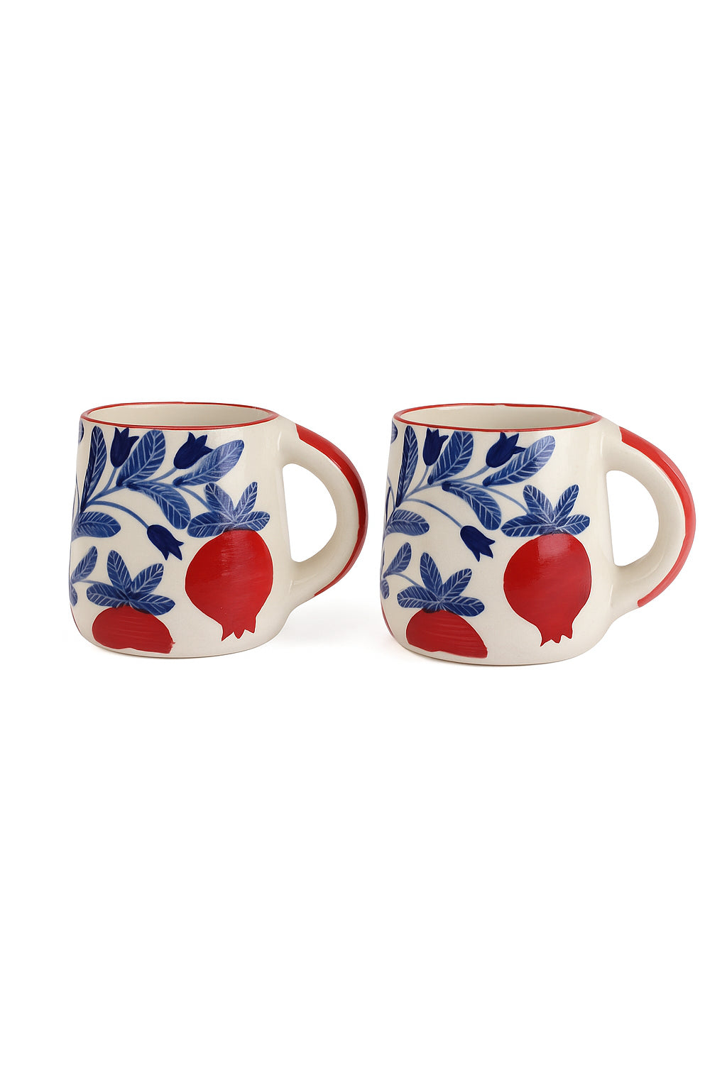 Anaar Coffee Mug- Red ,  3.5 X 3 Inches ( Set of 2 )