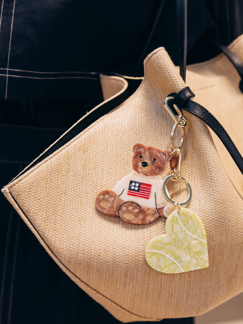 Hand-painted Tennis Lover Bag Charm + Keychain