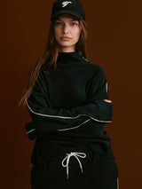 Varley - Rona High-Neck Active Sweat - Black/Snow White