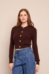 Cara Cara - Ellery Cardigan - Cocoa