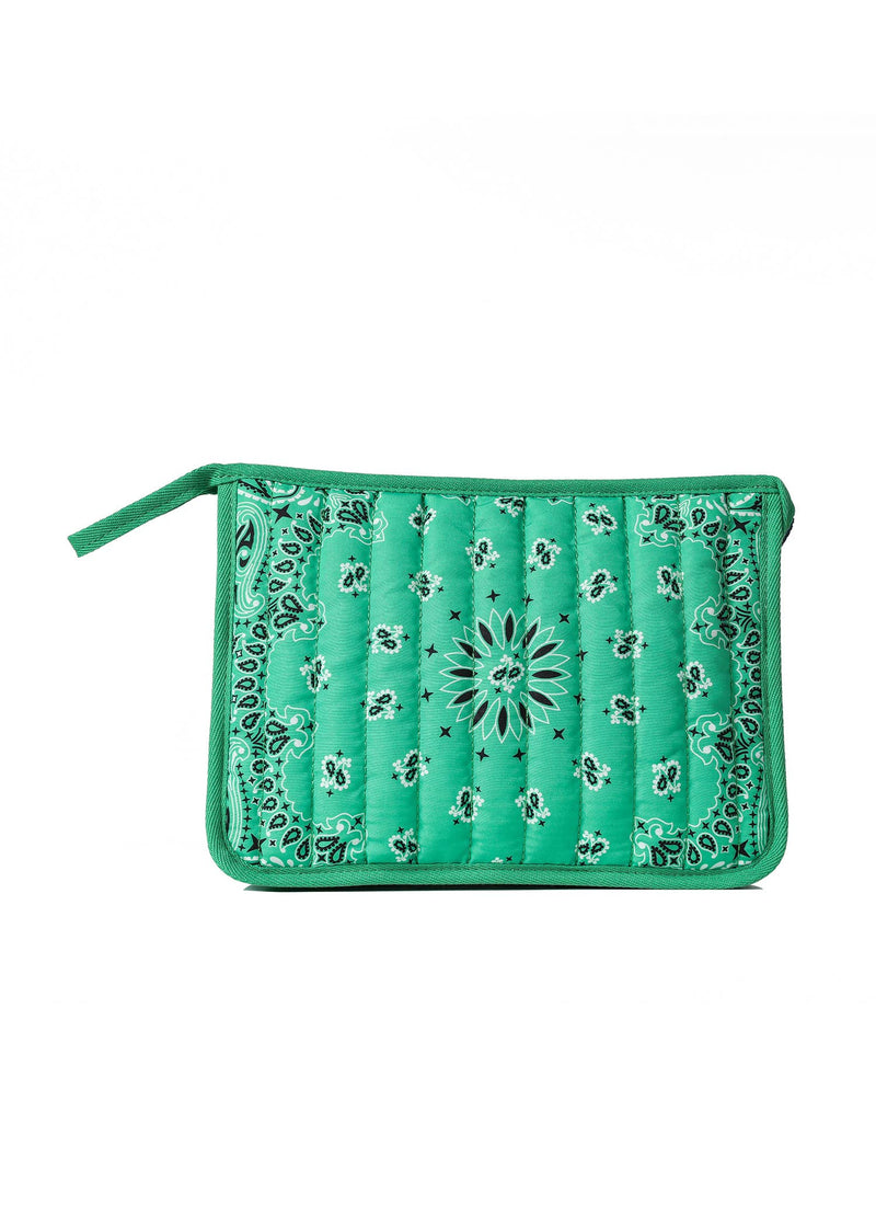 Haute Shore - Bandana Print Pouch -Beau Kelly Green