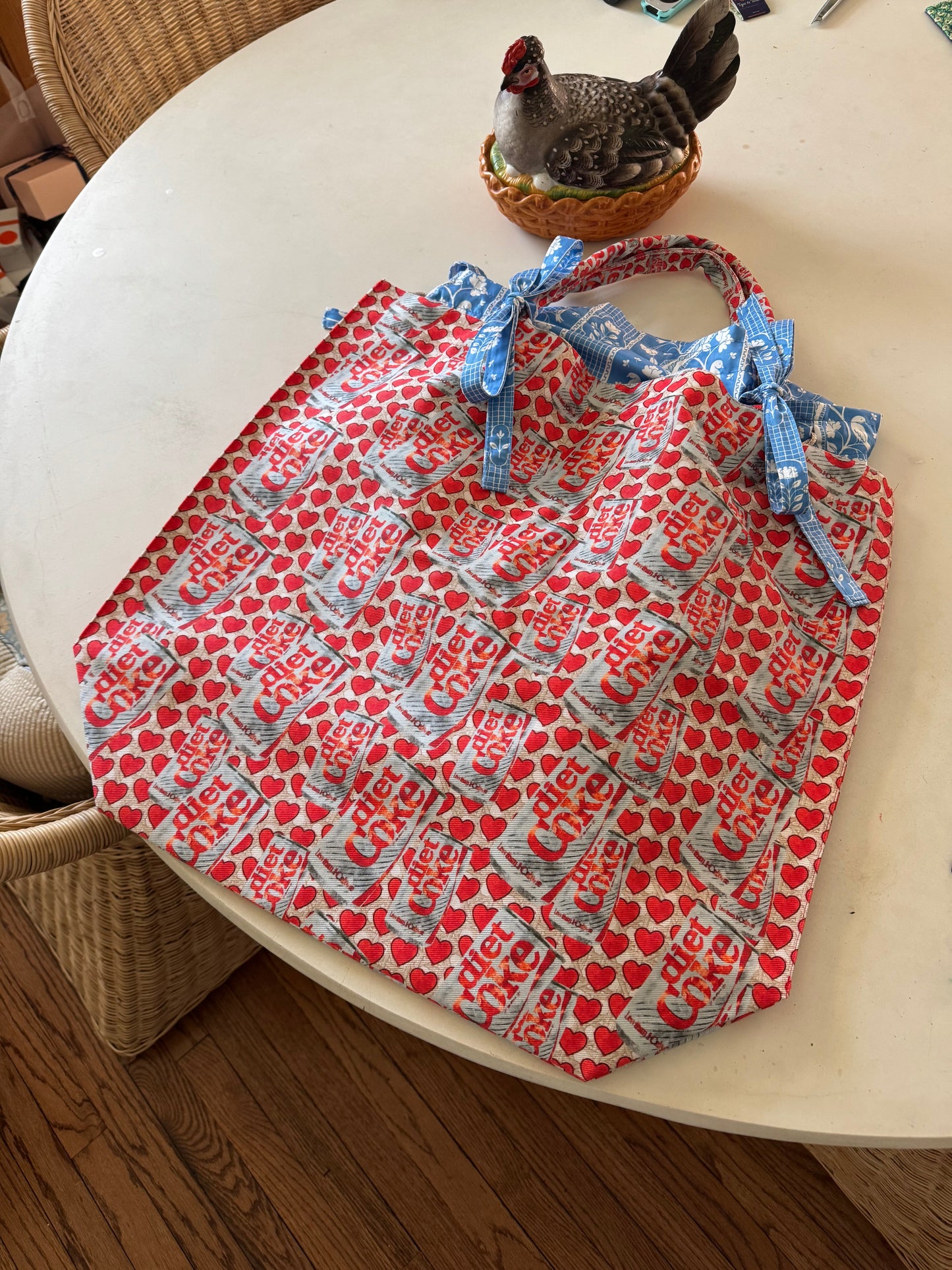 Jumbo Slouchy Denim Tote, Love Language